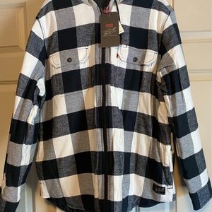 Zip up quilted flannel